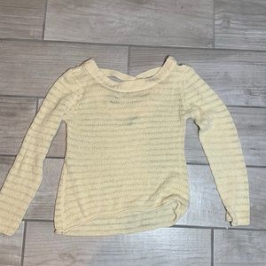Poof! Cream Sweater Open Backed